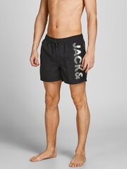 Мужские шорты для плавания Jack & Jones 12203826*02, черные 5715216858288 цена и информация | Плавки, плавательные шорты | 220.lv