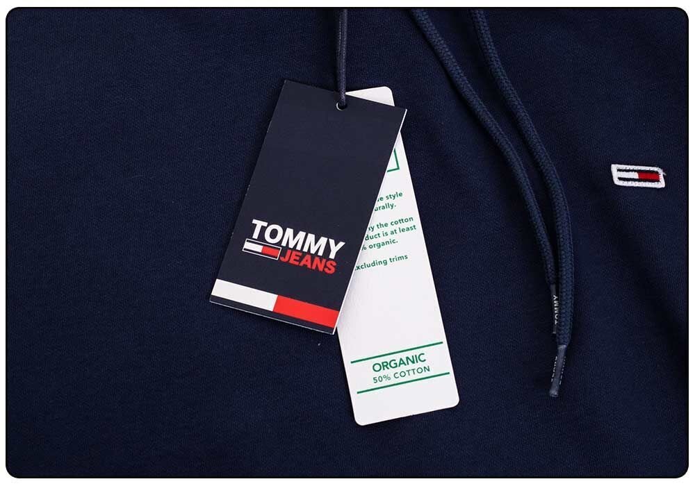 Džemperis ar kapuci vīriešiem Tommy Hilfiger TJM REGULAR FLEECE HOODIE, tumši zils DM0DM09593 C87 38280 cena un informācija | Vīriešu T-krekli | 220.lv