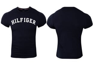 T-Krekls vīriešiem Tommy Hilfiger SS Tee Logo, tumši zils UM0UM00054 416 15663 cena un informācija | Vīriešu T-krekli | 220.lv