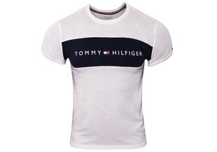 Vīriešu T-krekls Tommy Hilfiger CN SS TEE, balts, UM0UM01170 100 16764 цена и информация | Мужские футболки | 220.lv