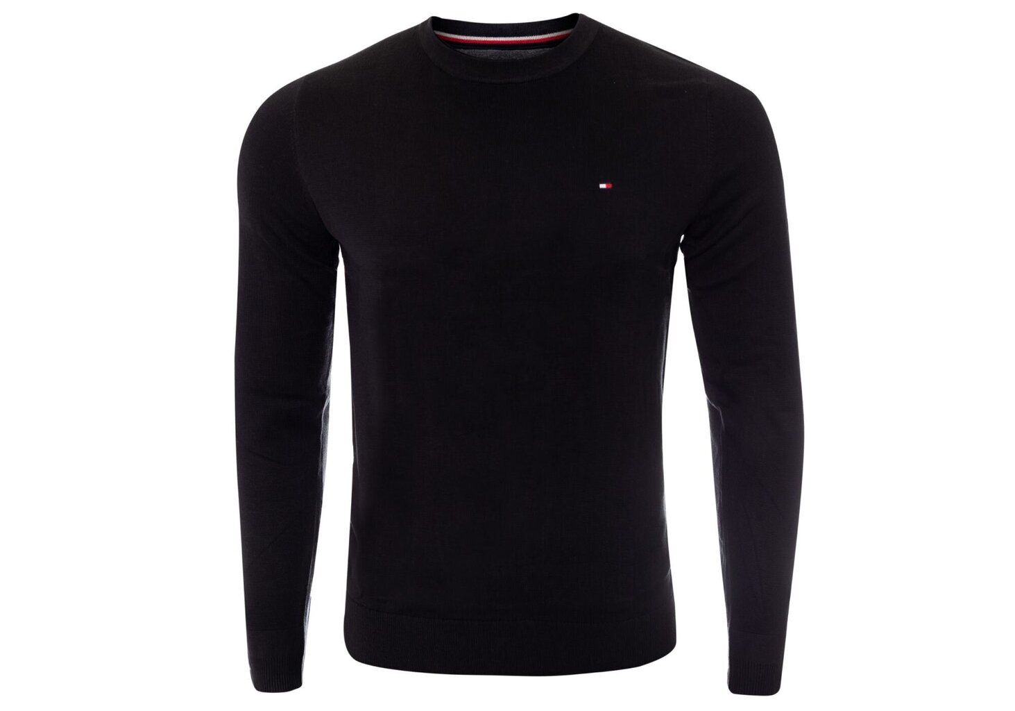 Džemperis vīriešiem Tommy Hilfiger JEDWAB CORE COTTON-SILK CNECK BLACK MW0MW04978 032 19507 цена и информация | Vīriešu džemperi | 220.lv