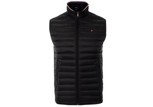 Dūnu stepēta veste vīriešiem Tommy Hilfiger Core Packable Down Vest Black MW0MW12719 BAS 18815 cena un informācija | Vīriešu vestes | 220.lv