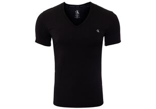 Vīriešu T-krekls Calvin Klein, 2 pāri S/S V 2PK, melns NB2408A 001 18605 cena un informācija | Vīriešu T-krekli | 220.lv