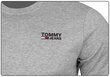 T-krekls vīriešiem Tommy Hilfiger TJM REGULAR CORP, ar logotipu, ar izgriezumu, pelēks, DM0DM09588 P01 28 032 цена и информация | Vīriešu T-krekli | 220.lv