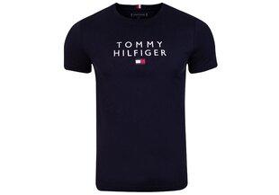 T-krekls Tommy Hilfiger TOMMY FLAG, tumši zils, MW0MW17663 DW5 28340 cena un informācija | Vīriešu T-krekli | 220.lv