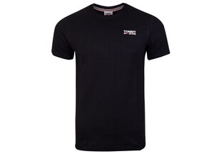 T-krekls vīriešiem Tommy Hilfiger TJM REGULAR CORP, ar logotipu, izgriezumu, melns, DM0DM09588 BDS 28048 cena un informācija | Vīriešu T-krekli | 220.lv