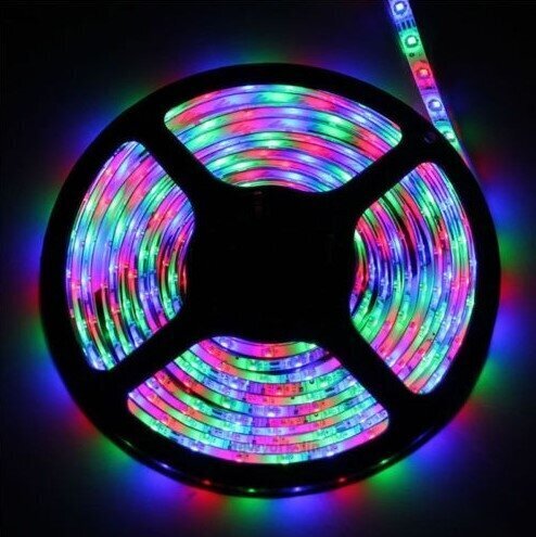RGB LED ar tālvadības pulti, 5 m cena un informācija | LED lentes | 220.lv