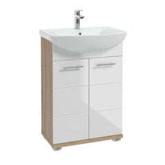 Шкафчик для ванной BARI Deftrans с раковиной Mega, 60 см цена и информация | Шкафчики для ванной | 220.lv