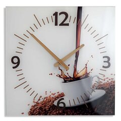 Стеклянные настенные часы - Чашка кофе 2 цена и информация | Часы | 220.lv