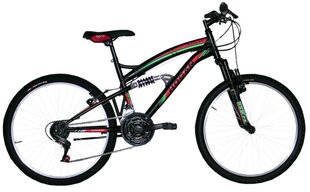 Velosipēds Hogan 26'' Full Suspension MTB, melns cena un informācija | Velosipēdi | 220.lv