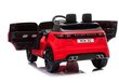 Divvietīgs bērnu elektromobilis Range Rover, sarkans, lakots цена и информация | Bērnu elektroauto | 220.lv