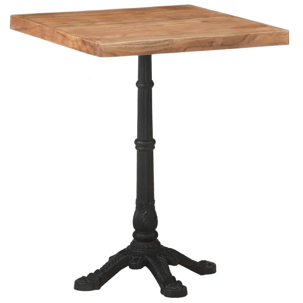vidaXL bistro galds, 60x60x76 cm, akācijas masīvkoks cena un informācija | Virtuves galdi, ēdamgaldi | 220.lv