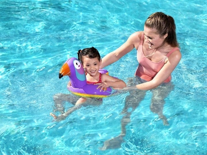 Bērnu piepūšamais peldēšanas riņķis Bestway, 57x51 cena un informācija | Piepūšamās rotaļlietas un pludmales preces | 220.lv