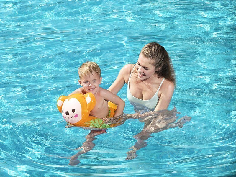 Bērnu piepūšamais peldēšanas riņķis Bestway, 57x51 cena un informācija | Piepūšamās rotaļlietas un pludmales preces | 220.lv