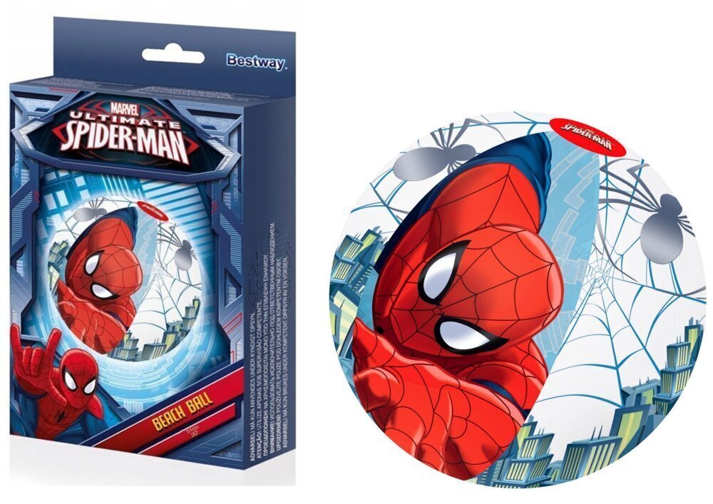 Bestway piepūšamā pludmales bumba Spider-Man 51 cm cena un informācija | Piepūšamās rotaļlietas un pludmales preces | 220.lv