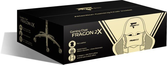 Spēļu krēsls FragON 2X Series, melns cena un informācija | Biroja krēsli | 220.lv