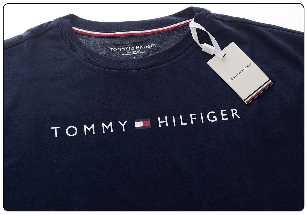 Naktskrekls Tommy Hilfiger RN DRESS HALF SLEEVE NAVY UW0UW01639 416 25477 cena un informācija | Naktskrekli, pidžamas | 220.lv