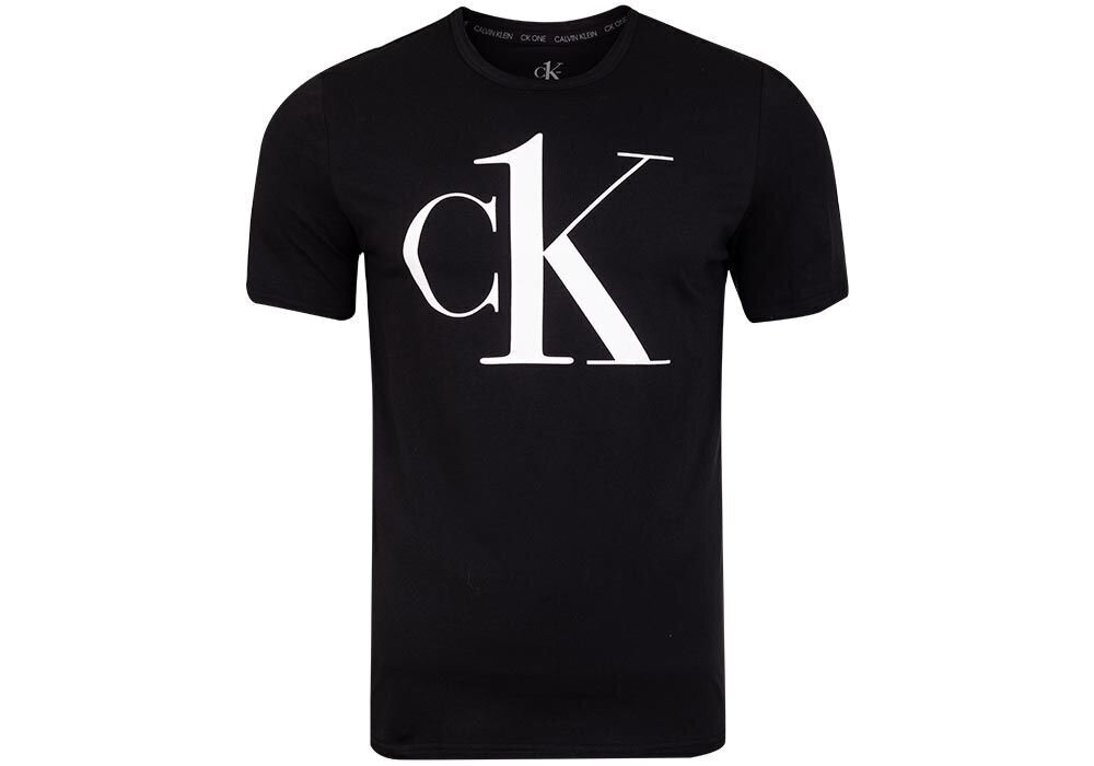 Vīriešu T-krekls Calvin Klein S/S CREW NECK BLACK 000NM1903E 3WX 25646 cena un informācija | Vīriešu T-krekli | 220.lv