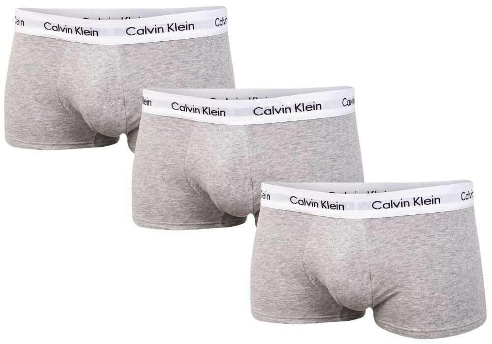 Bokseršorti vīriešiem Calvin Klein LOW RISE TRUNK, 3 gab. GREY U2664G KS0 25871 цена и информация | Vīriešu apakšbikses | 220.lv