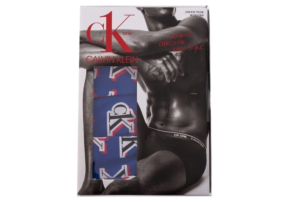 Vīriešu bokseršorti ar zemu jostasvietu Calvin Klein, 1 pāris, zili, NB2225A J7P 27963 cena un informācija | Vīriešu apakšbikses | 220.lv