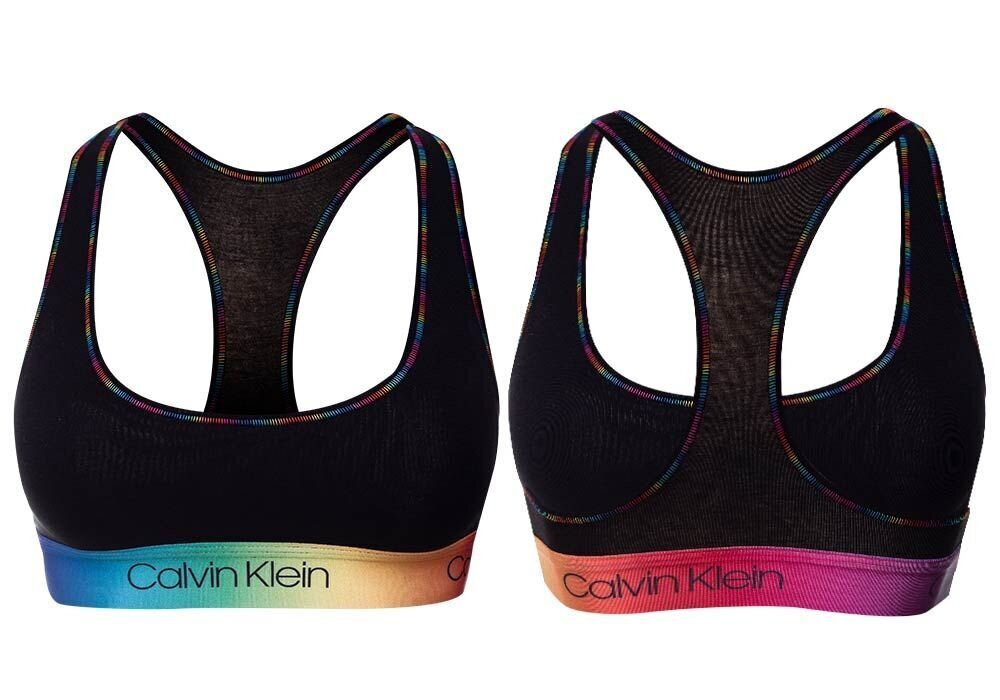 Sporta krūšturis sievietēm Bralette Calvin Klein, bez oderes, melns, QF6538E UB1 28383 cena un informācija | Sporta apģērbs sievietēm | 220.lv