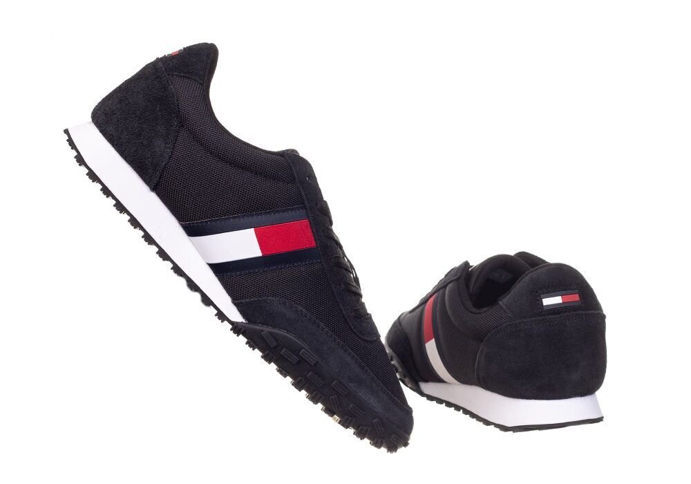 Sporta apavi vīriešiem Tommy Hilfiger LOW PROFILE MIX RUNNER RETRO, melni, EM0EM00613 BDS 28453 cena un informācija | Sporta apavi vīriešiem | 220.lv