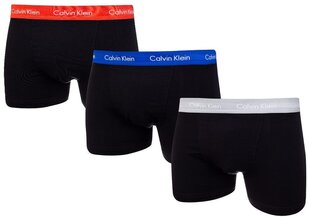 Bokseršorti vīriešu Calvin Klein, 3 pāri, melni, U2662G KHW 31470 cena un informācija | Vīriešu apakšbikses | 220.lv