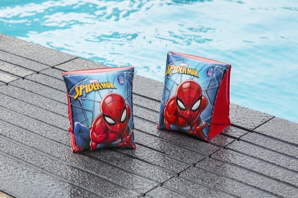 Piepūšamie peldēšanas uzroči Spider Man Bestway, 23x15 cena un informācija | Peldvestes, peldēšanas piedurknes | 220.lv