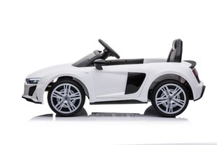 Vienvietīgs elektromobilis Audi R8 Lift A300, balts cena un informācija | Bērnu elektroauto | 220.lv
