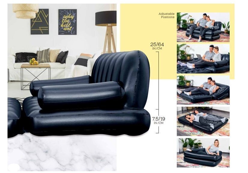Piepūšamā dīvāns-gulta Bestway , 188 x 152 x 64 cm цена и информация | Piepūšamie matrači un mēbeles | 220.lv