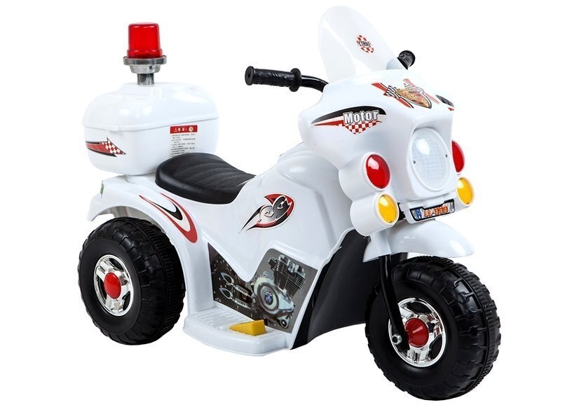 Bērnu elektriskais motocikls, balts cena un informācija | Bērnu elektroauto | 220.lv