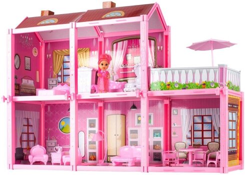Кукольный домик с мебелью и куклой цена и информация | Игрушки для девочек | 220.lv