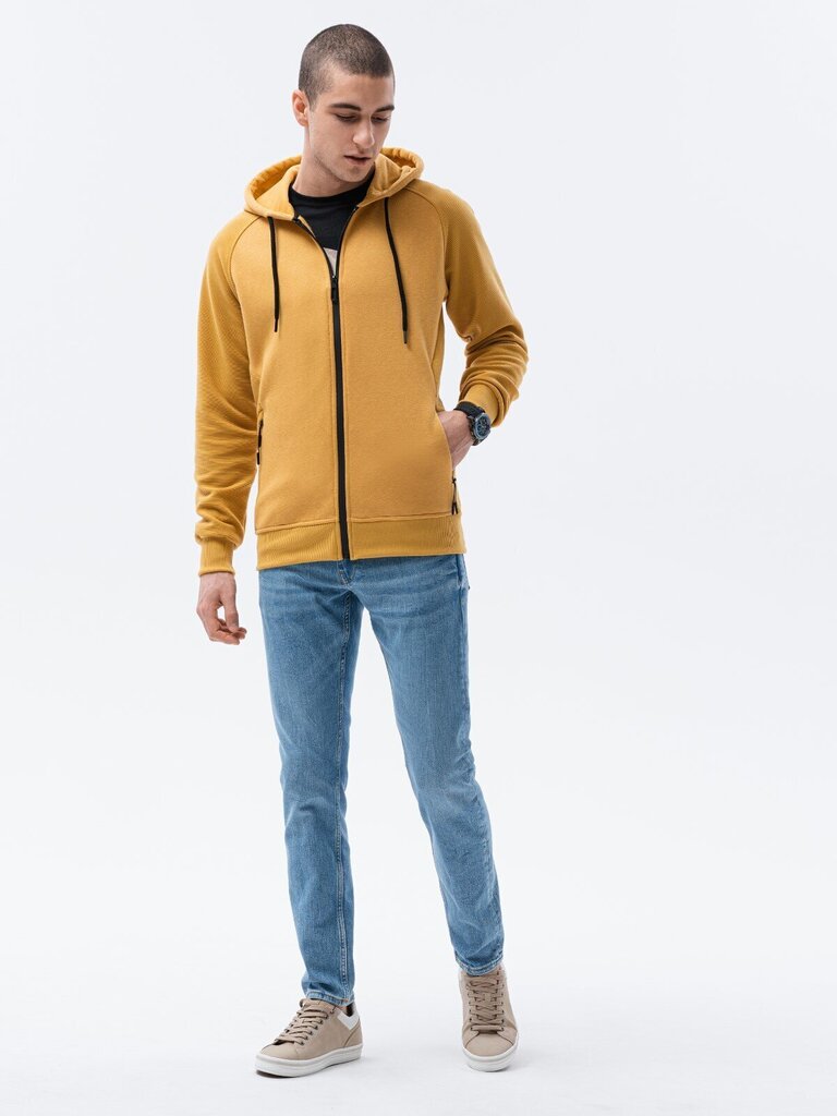 Vīriešu džemperis Ombre B1083 dzeltens cena un informācija | Vīriešu džemperi | 220.lv