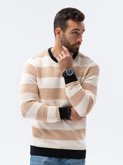 Vīriešu džemperis Ombre E189 bēšs cena un informācija | Vīriešu džemperi | 220.lv