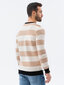 Vīriešu džemperis Ombre E189 bēšs cena un informācija | Vīriešu džemperi | 220.lv