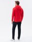 Vīriešu džemperis ar kapuci Ombre B977 sarkans cena un informācija | Vīriešu jakas | 220.lv