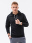 Vīriešu džemperis ar kapuci Ombre B979 melns cena un informācija | Vīriešu jakas | 220.lv