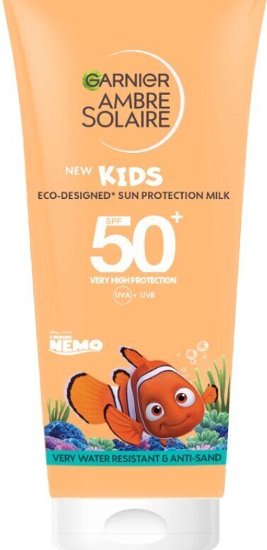 Sauļošanās krēms no saules Garnier Ambre solaire Kids 50SPF 100 ml cena un informācija | Sauļošanās krēmi | 220.lv