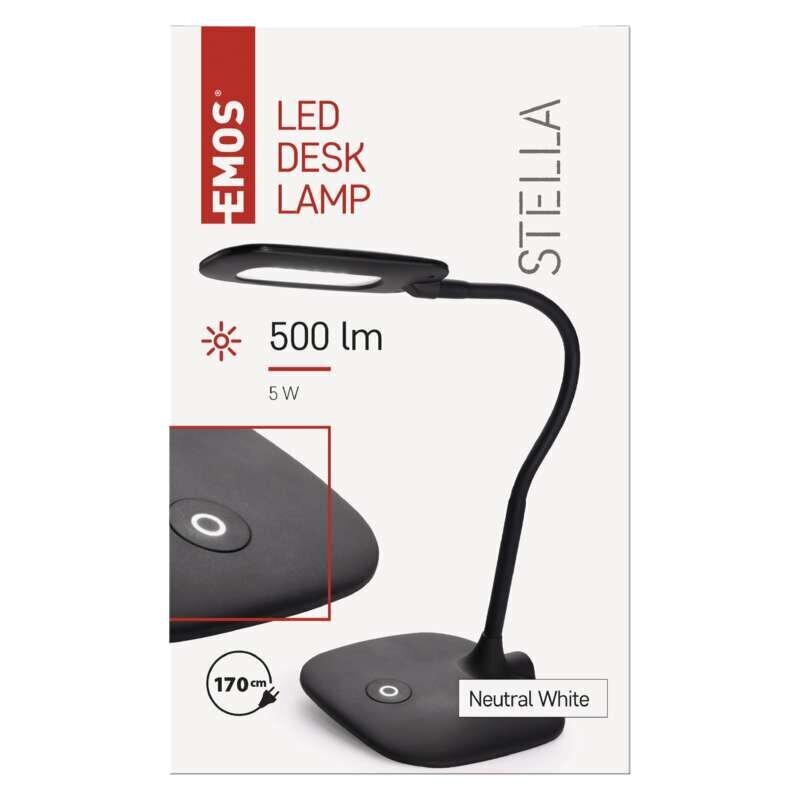 LED galda lampa Stella, melna cena un informācija | Galda lampas | 220.lv