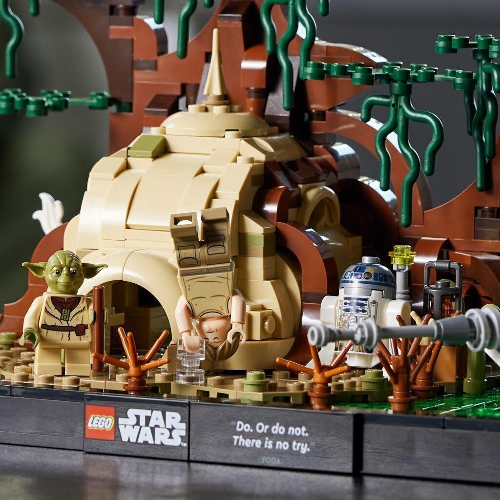 75330 LEGO® Star Wars Dagobah planētas džedu treniņi uz diorāmas cena un informācija | Konstruktori | 220.lv