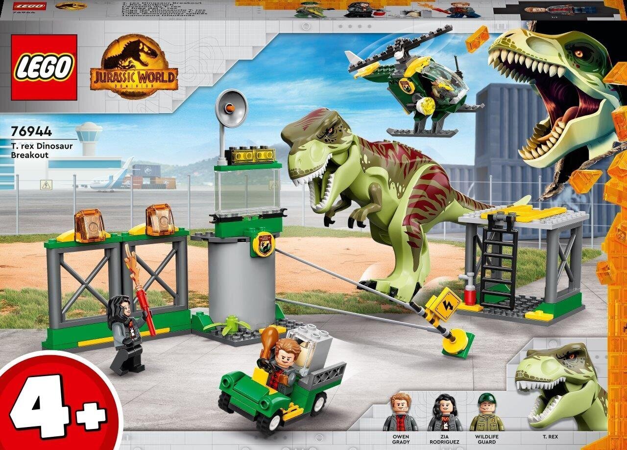 76944 LEGO® Jurassic World Tiranozaura izlaušanās cena un informācija | Konstruktori | 220.lv