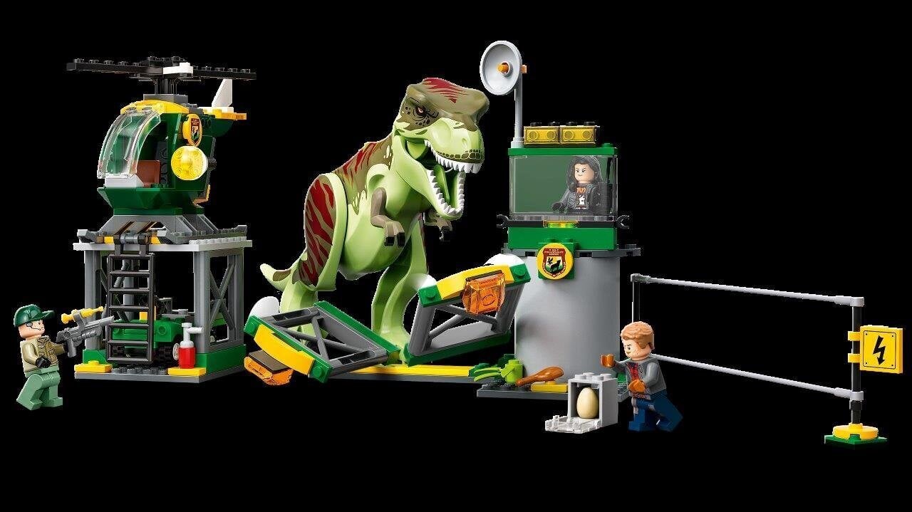 76944 LEGO® Jurassic World Tiranozaura izlaušanās cena un informācija | Konstruktori | 220.lv