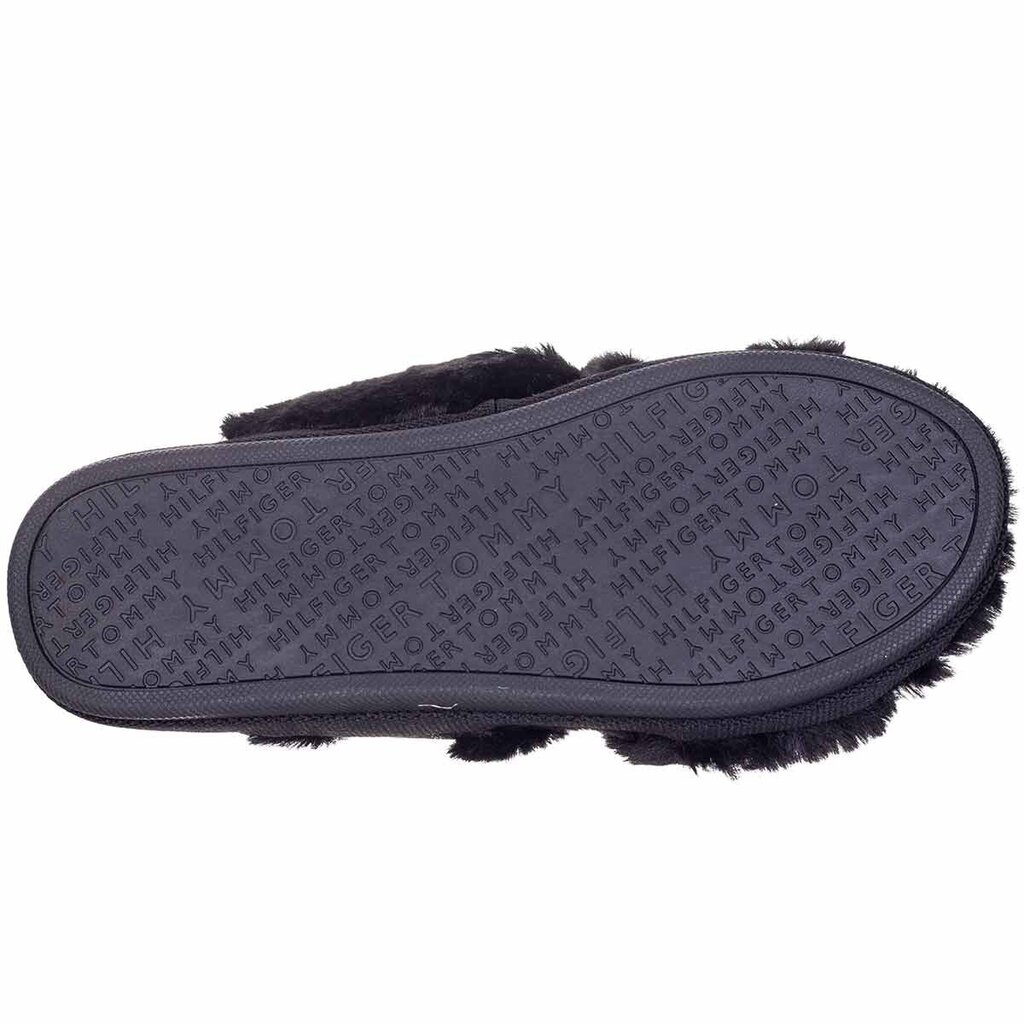 Iešļūcenes sievietēm Tommy Hilfiger TH SHINY WEBBING FURRY SLIPPER, melnas FW0FW06092 BDS 42008 cena un informācija | Iešļūcenes, čības sievietēm | 220.lv