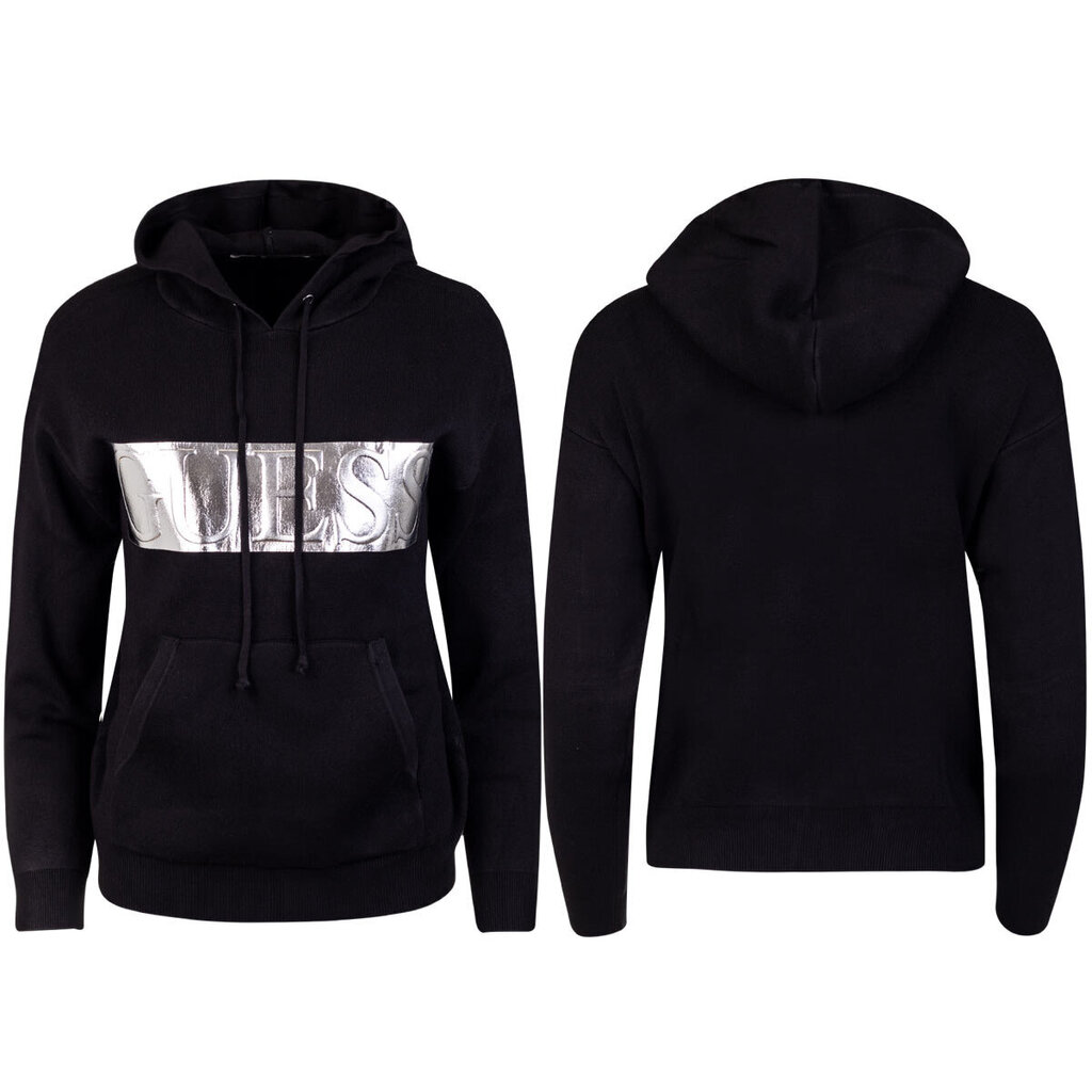 Džemperis sievietēm Guess GEMMA HOODIE SWTR, melns W1BR26Z26I0 JBLK 40172 цена и информация | Sieviešu džemperi | 220.lv