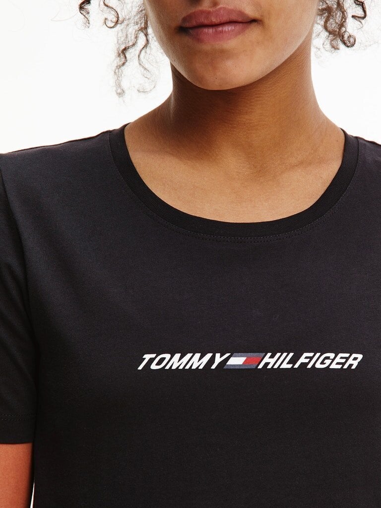 T-krekls sievietēm Tommy Hilfiger T-SHIRT REGULAR C-NK GRAPHIC TEE SS, melns S10S101016 BDS 40383 цена и информация | T-krekli sievietēm | 220.lv