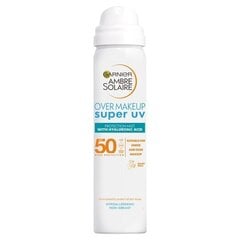 Солнцезащитный крем Garnier Ambre Solaire Over Makeup Super UV 50SPF 75 мл цена и информация | Кремы от загара | 220.lv