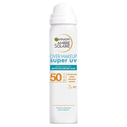 Sejas migla aizsardzībai no saules Garnier Ambre Solaire Over Makeup Super UV 50SPF, 75 ml цена и информация | Sauļošanās krēmi | 220.lv