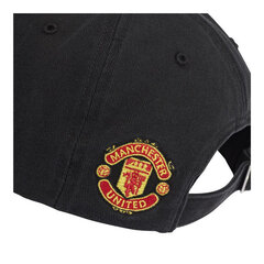 Cepure Adidas Manchester United Dad Melns (XL Izmērs) цена и информация | Мужские шарфы, шапки, перчатки | 220.lv