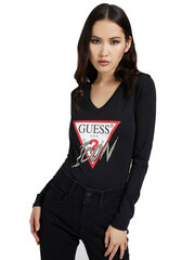 T-krekls sievietēm Guess LS VN ICON TEE, melns W1BI21J1311 JBLK 40195 cena un informācija | Blūzes, sieviešu krekli | 220.lv