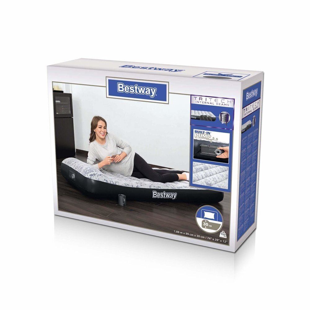 Bestway piepūšamais matracis ar pumpi 188 x 99 x 30 cm cena un informācija | Piepūšamie matrači un mēbeles | 220.lv